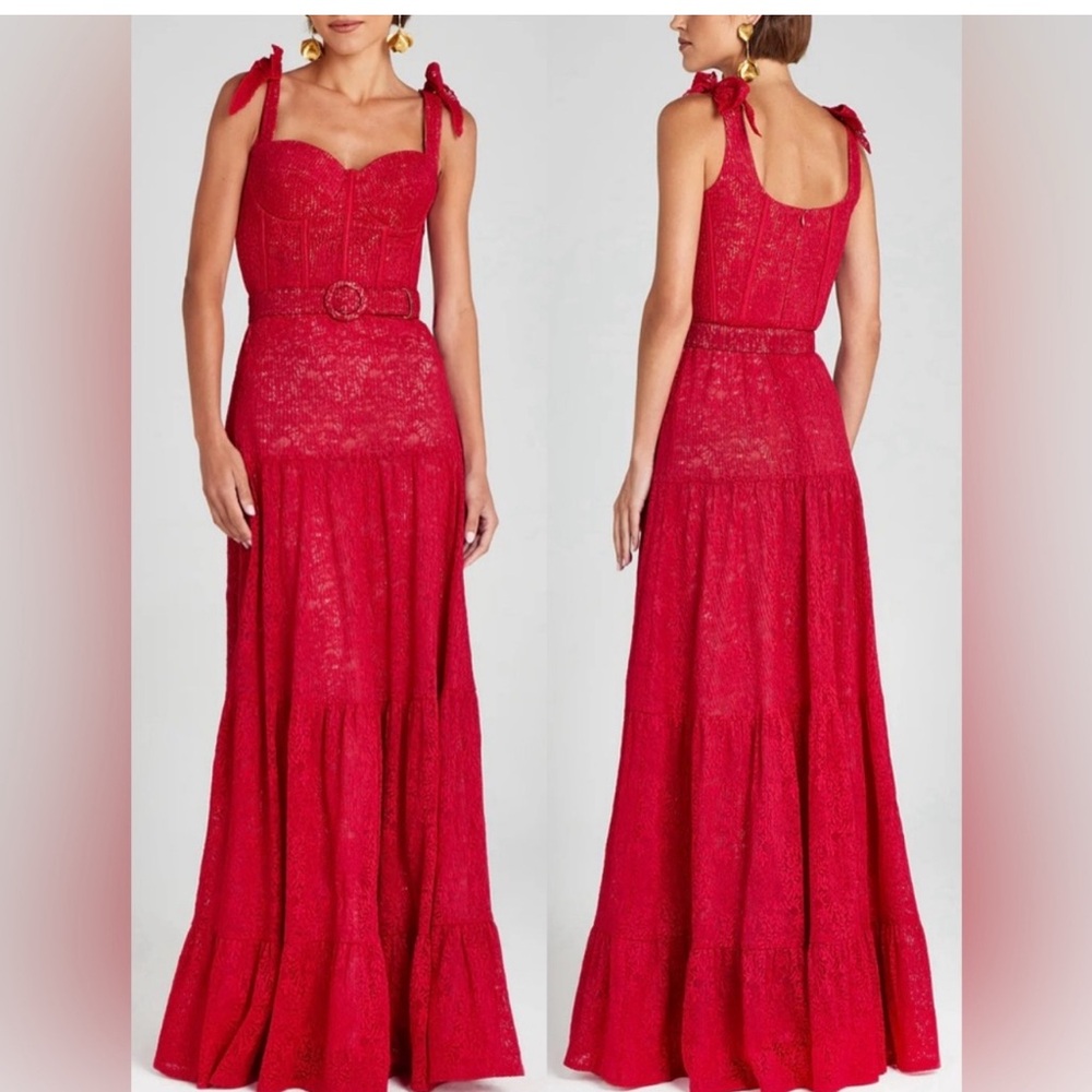 NADINE MERABI Red Dress